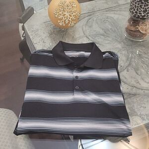 NIKE GOLF PERFORMANCE  BLACKSTRIPPED MEDIUM POLO  SHIRT